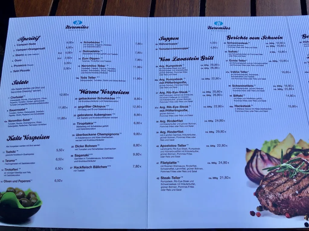 Menu_Restaurant Neromilos_Höxter_immagine_4