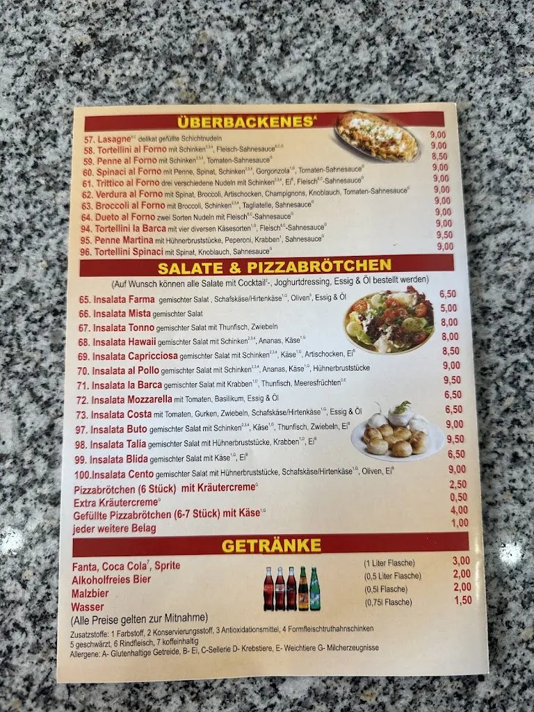 Menu_Pizzeria La Barca_Hünxe_image_1