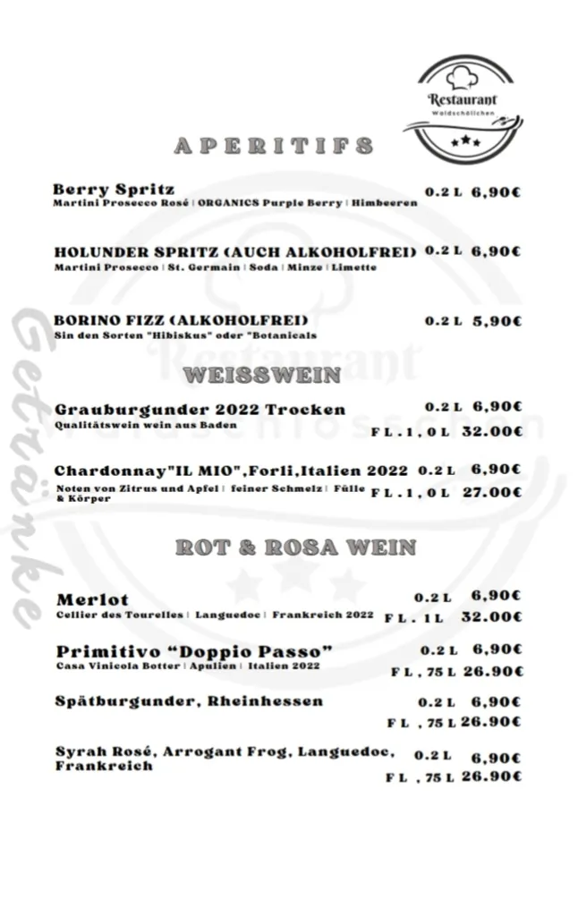 Menu_Restaurant Waldschlößchen Hurtgen Forest - Vossenack_Hürtgenwald_immagine_4