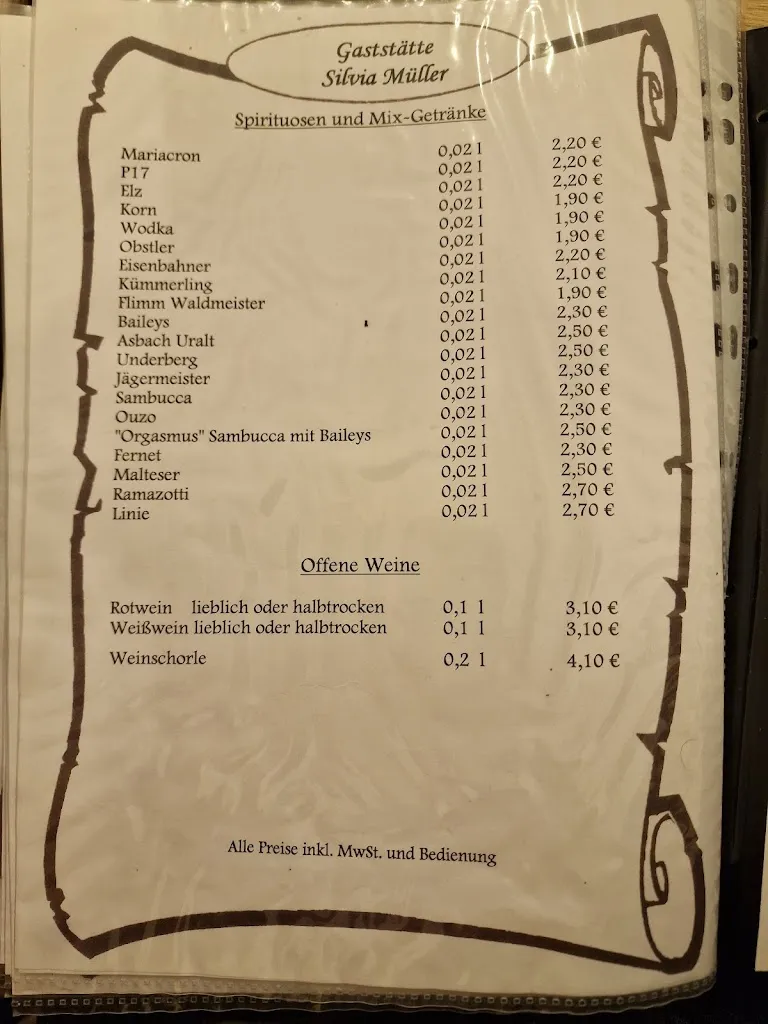 Menu_Gaststätte Silvia Müller_Inden_immagine_2