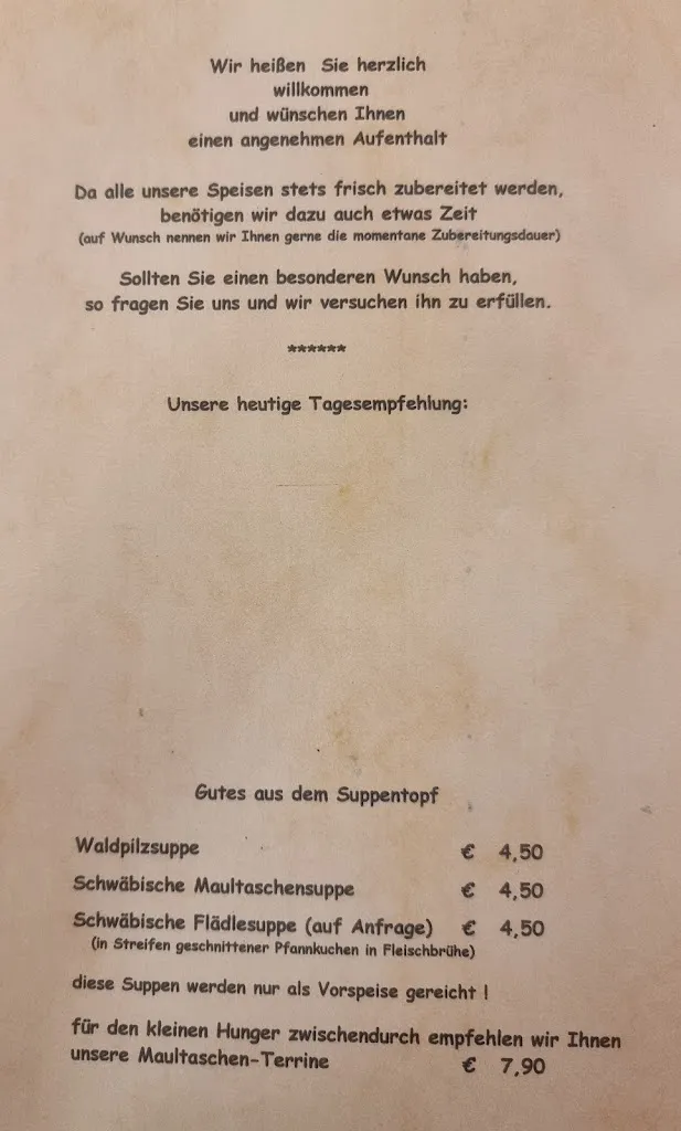 Menu_Schwäbischer Gasthof Dörenther Klippen_Ibbenbüren_immagine_2