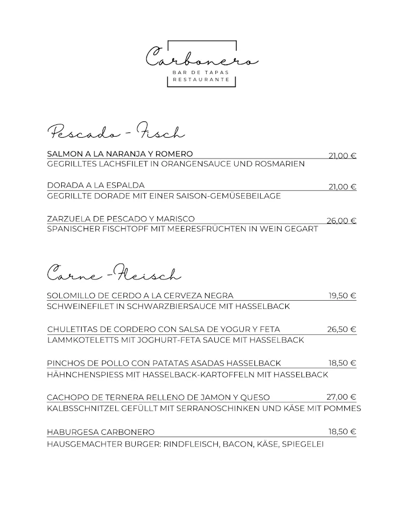 Menü_Carbonero Bar de Tapas Restaurante_Ibbenbüren_Bild_3