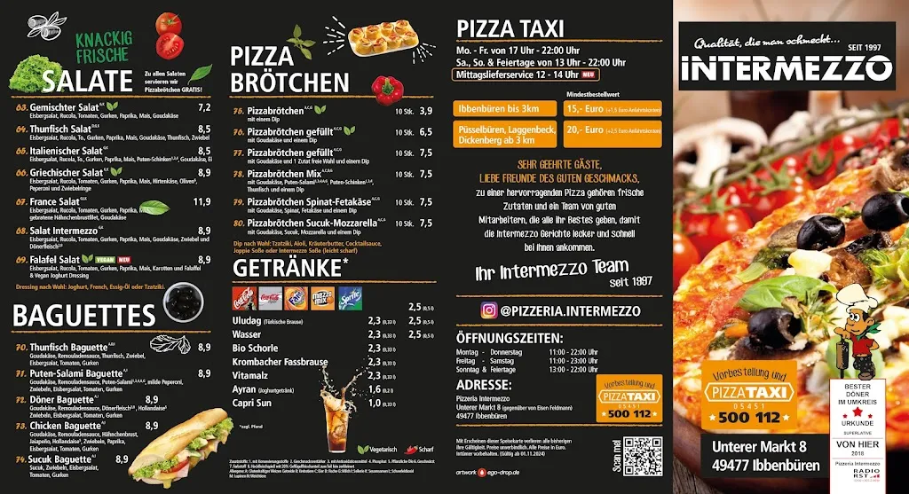 Menu_Pizzeria INTERMEZZO Ibbenbüren_Ibbenbüren_image_1