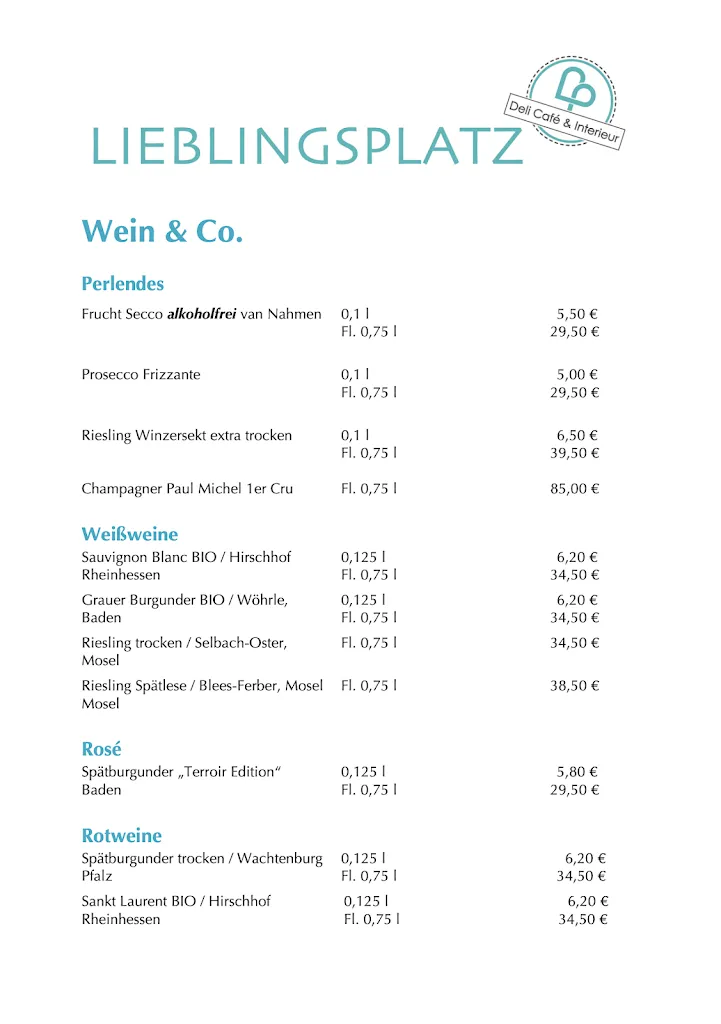 Menu_Lieblingsplatz-Hürth Deli Cafe & Interieur_Hürth_immagine_1