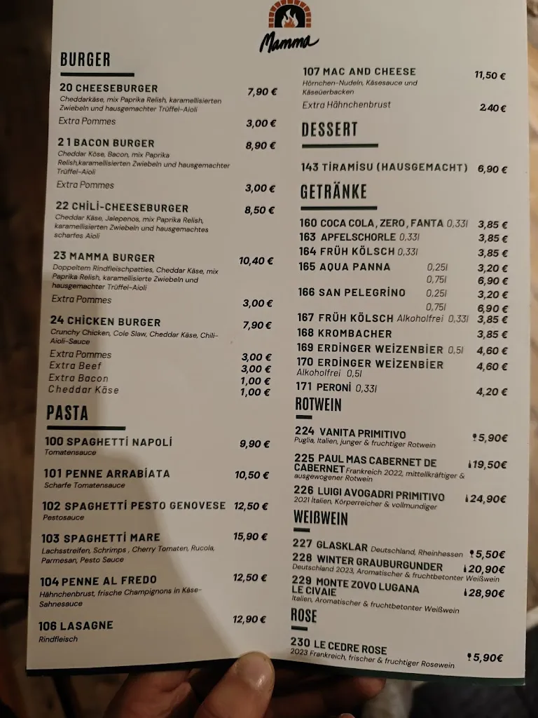 Menu_TRATTORIA MAMMA_Hürth_image_3
