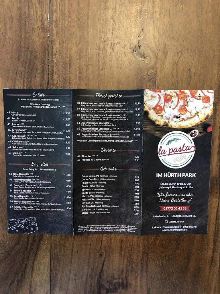 Menu_La Pasta_Hürth_image_2