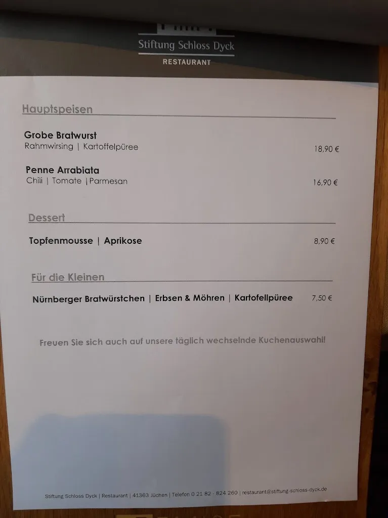 Menu_Restaurant Schloss Dyck_Jüchen_immagine_2