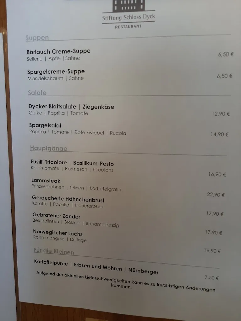 Menu_Restaurant Schloss Dyck_Jüchen_immagine_4