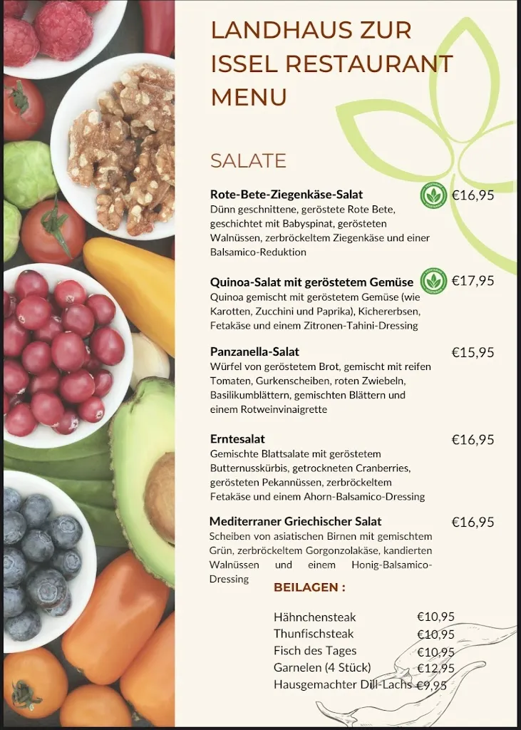 Menu_Landhaus zur Issel Restaurant Bar & Grill_Isselburg_image_1