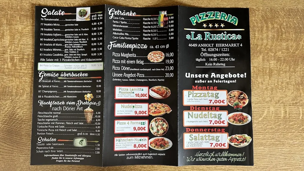 Menu_Pizzeria La Rustica_Isselburg_immagine_2