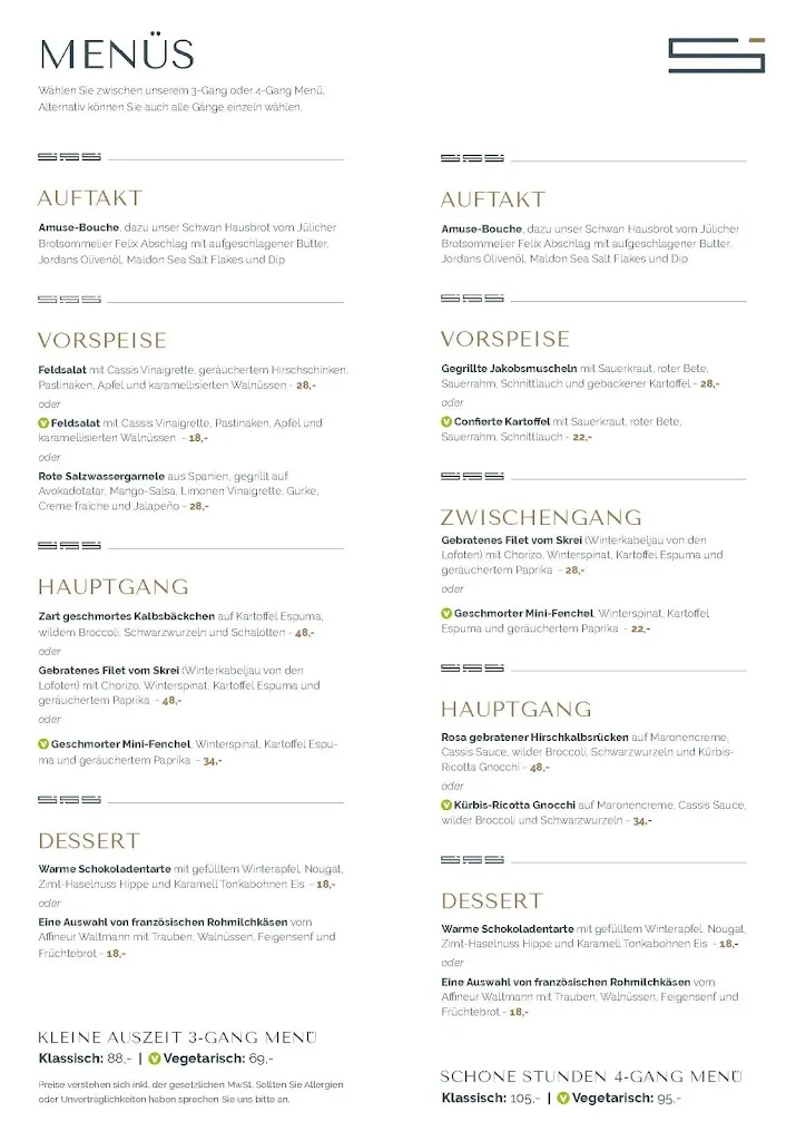 Menu_Schwan Restaurant_Jülich_immagine_1