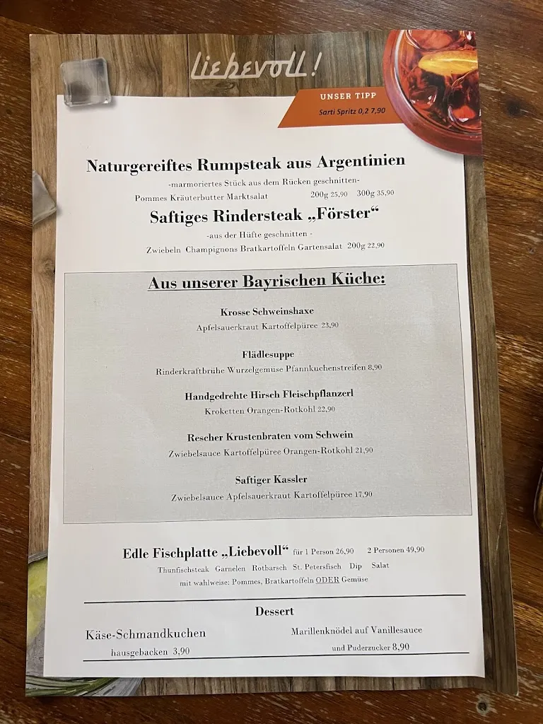 Menu_Restaurant Liebevoll_Jülich_immagine_1