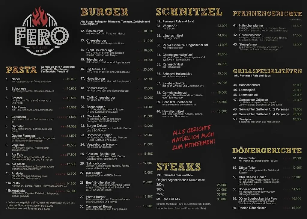 Menu_FERO Restaurant & Grill_Kall_immagine_1