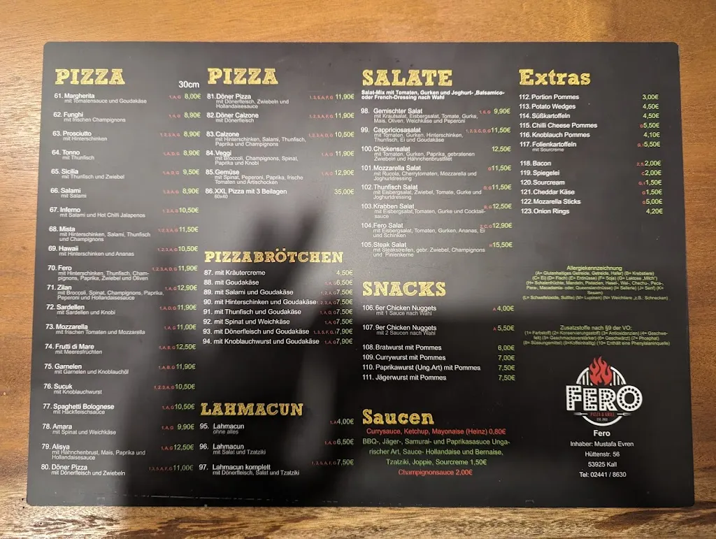 Menu_FERO Restaurant & Grill_Kall_immagine_4