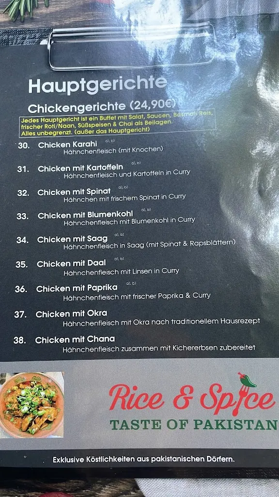Menu_Rice & Spice -Flavours of Pakistan_Kaarst_immagine_1