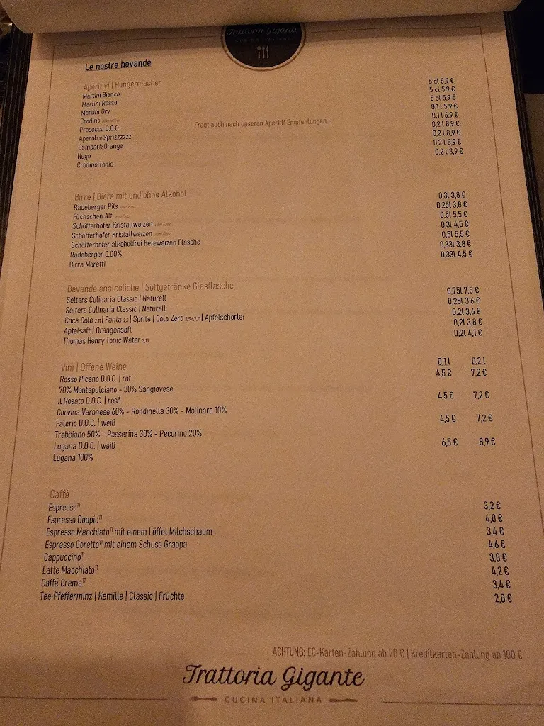 Menu_Trattoria Gigante Neuss_Neuss_immagine_2