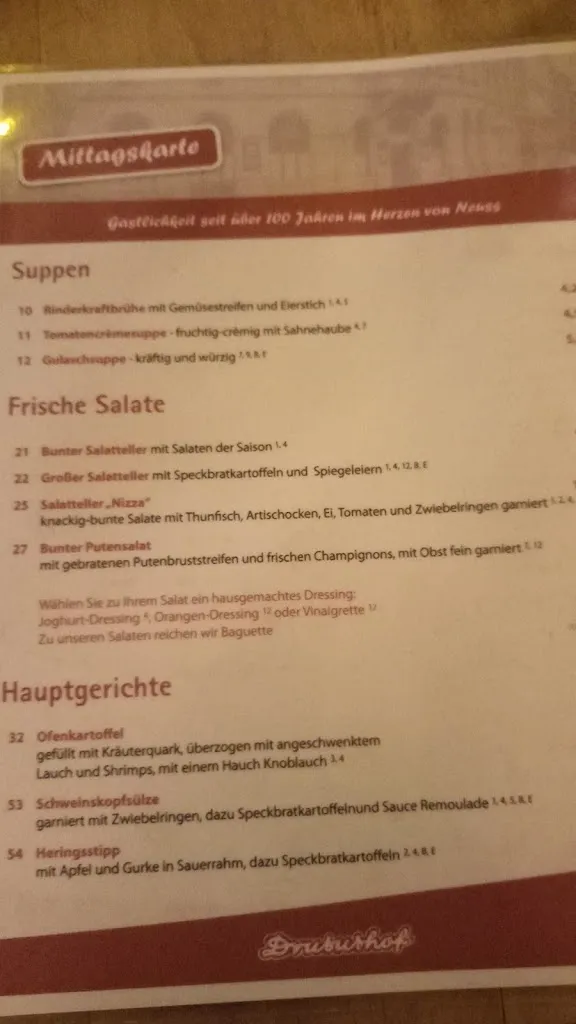 Menu_Drusushof / Neuss_Neuss_immagine_1