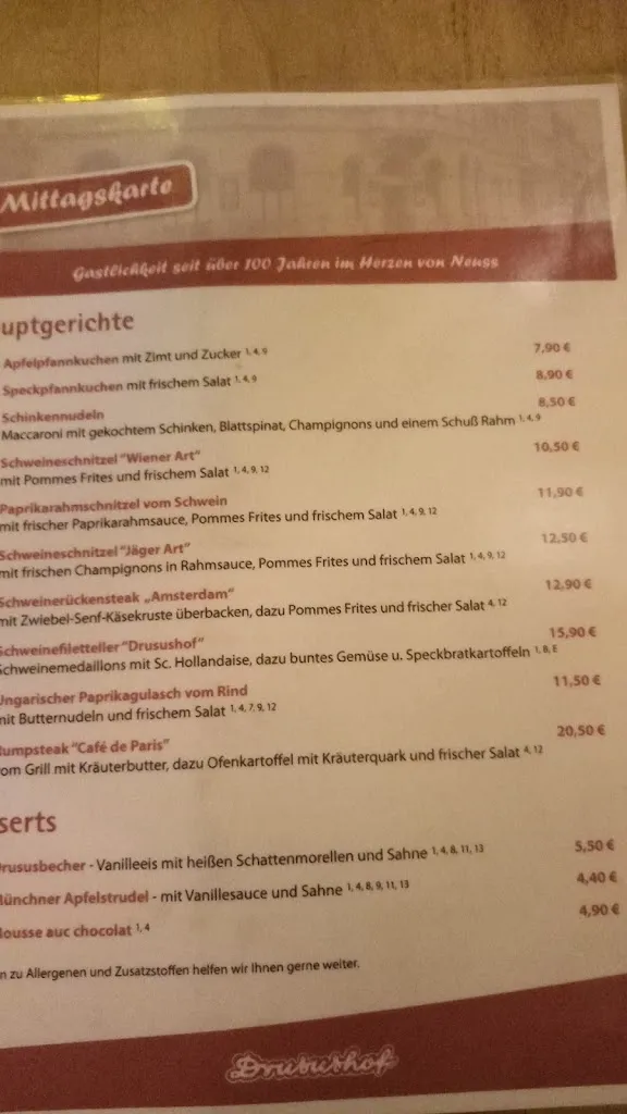 Menu_Drusushof / Neuss_Neuss_immagine_2