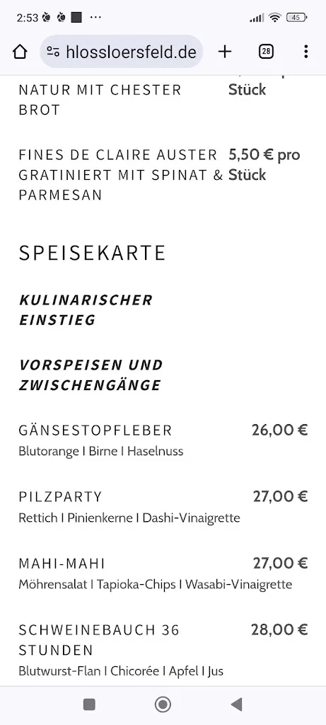 Menu_Schloss Loersfeld Restaurant GmbH_Kerpen_image_4