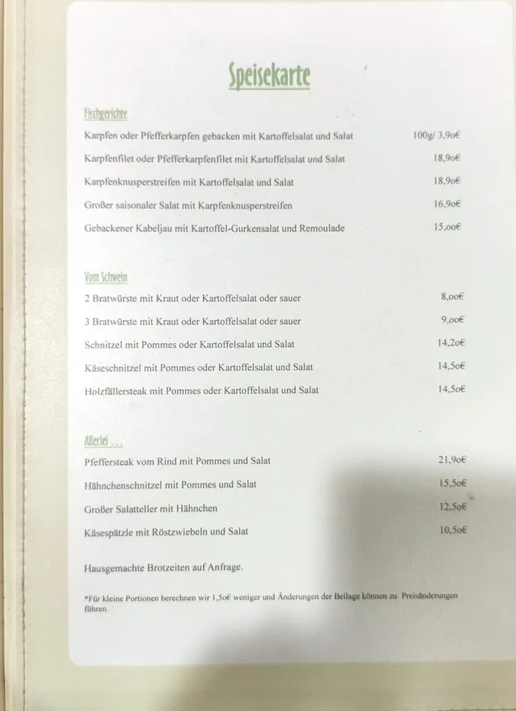 Menu_Gasthaus Grossberger „Zum Grünen Tal“ - Stefan Grossberger_Georgensgmünd_image_1