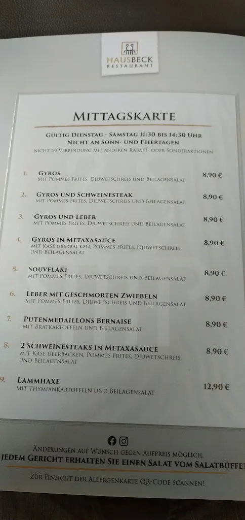 Menu_Haus Beck Moers_Moers_immagine_1