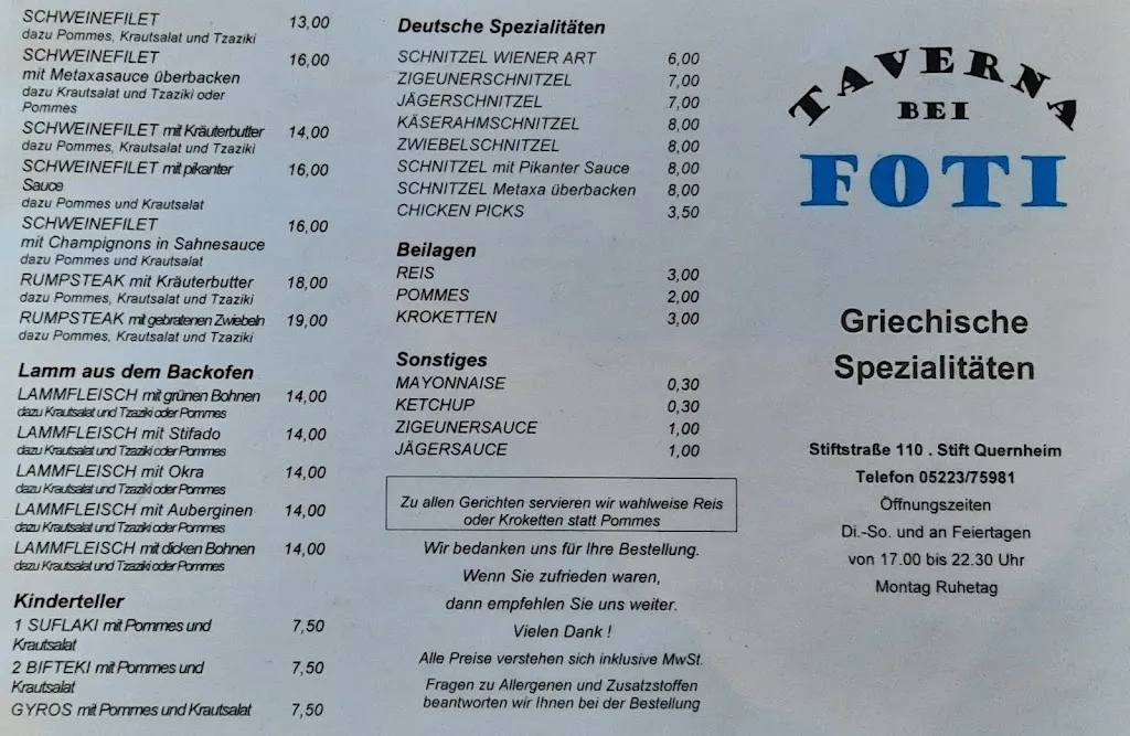 Menu_Taverna bei FOTI Inh. Gogolas Fotios_Kirchlengern_image_2