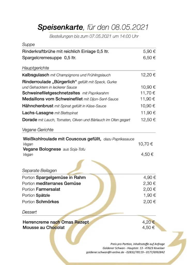 Menu_Restaurant Goldener Schwan_Kevelaer_image_1