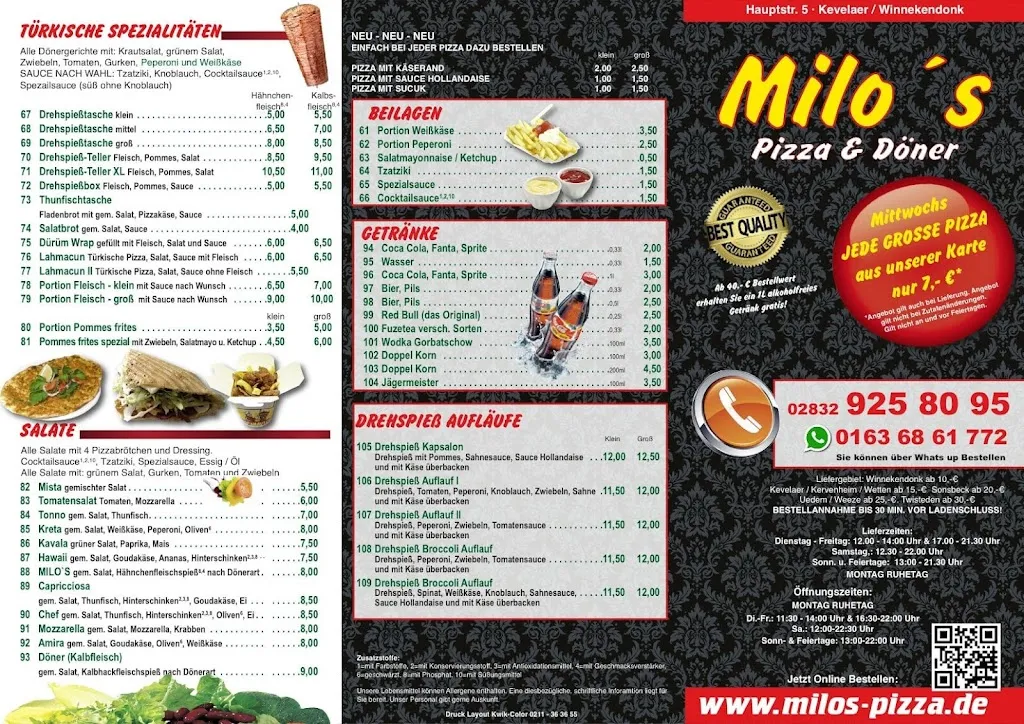 Menu_Milo's Pizza&Döner_Kevelaer_image_2