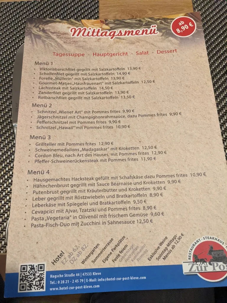 Menu_Hotel-Restaurant Zur Post_Kleve_image_2