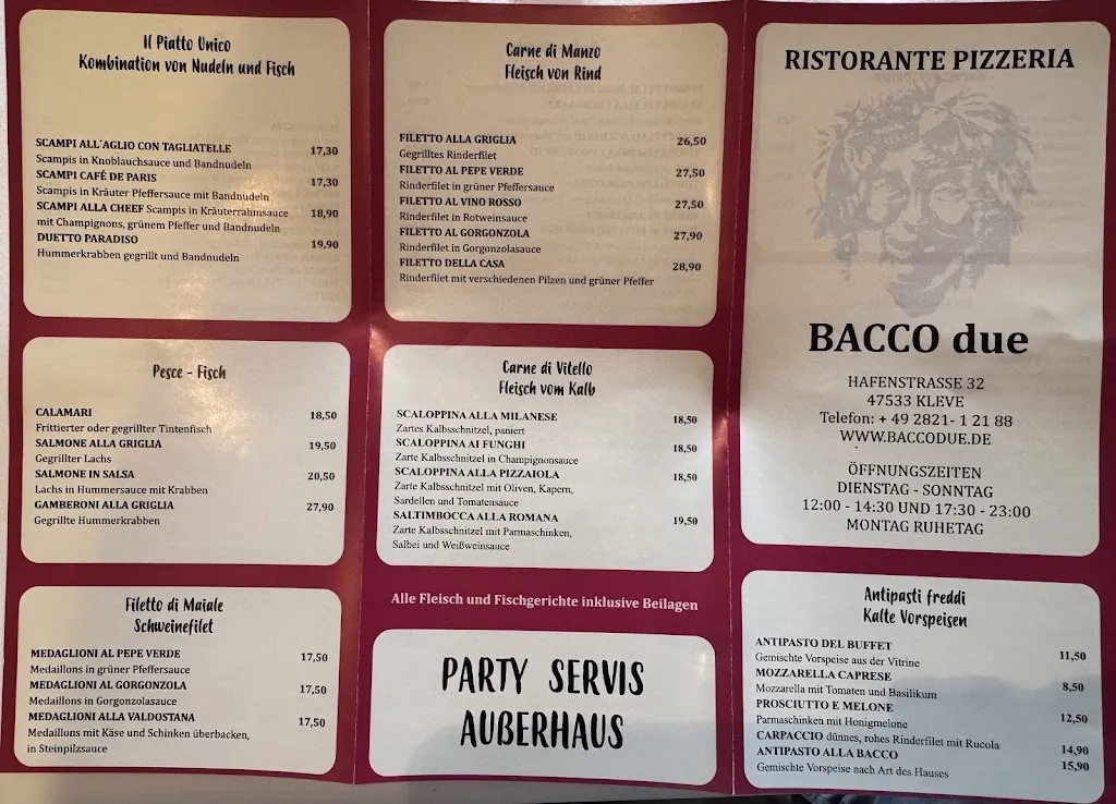 Menu_BACCO DUE Ristorante Pizzeria_Kleve_image_1