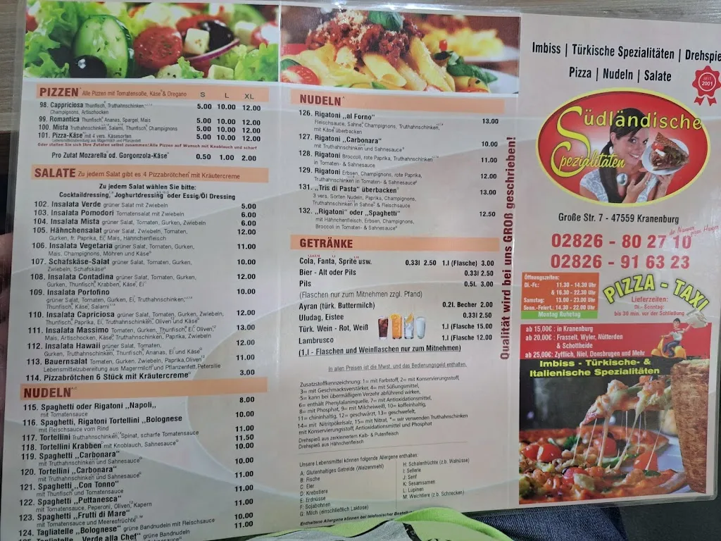 Menu_Gaststätte Südländische Spezialitäten_Kranenburg_image_4