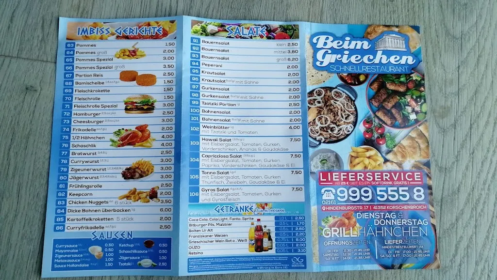 Menu_Beim Griechen_Korschenbroich_immagine_1