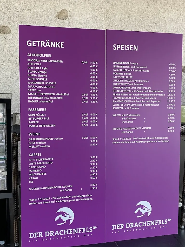 Menu_Drachenfels Gaststätten GmbH_Königswinter_immagine_1