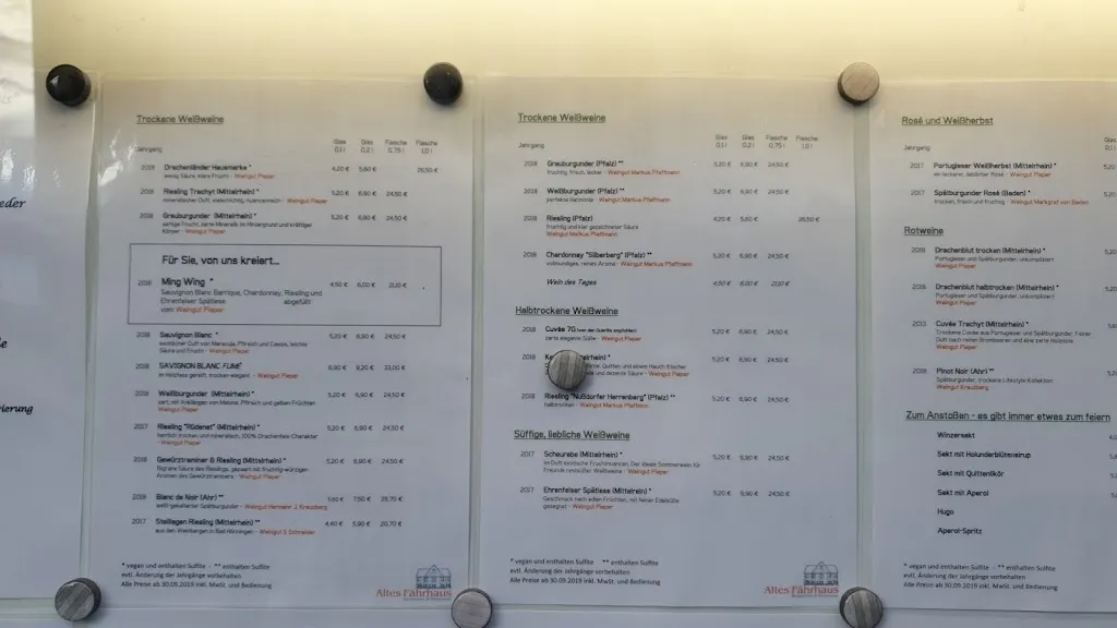 Menu_Altes Fährhaus_Königswinter_immagine_1