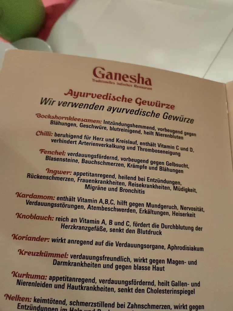 Menü_Restaurant Ganesha Landsberg UG_Lech_Bild_4