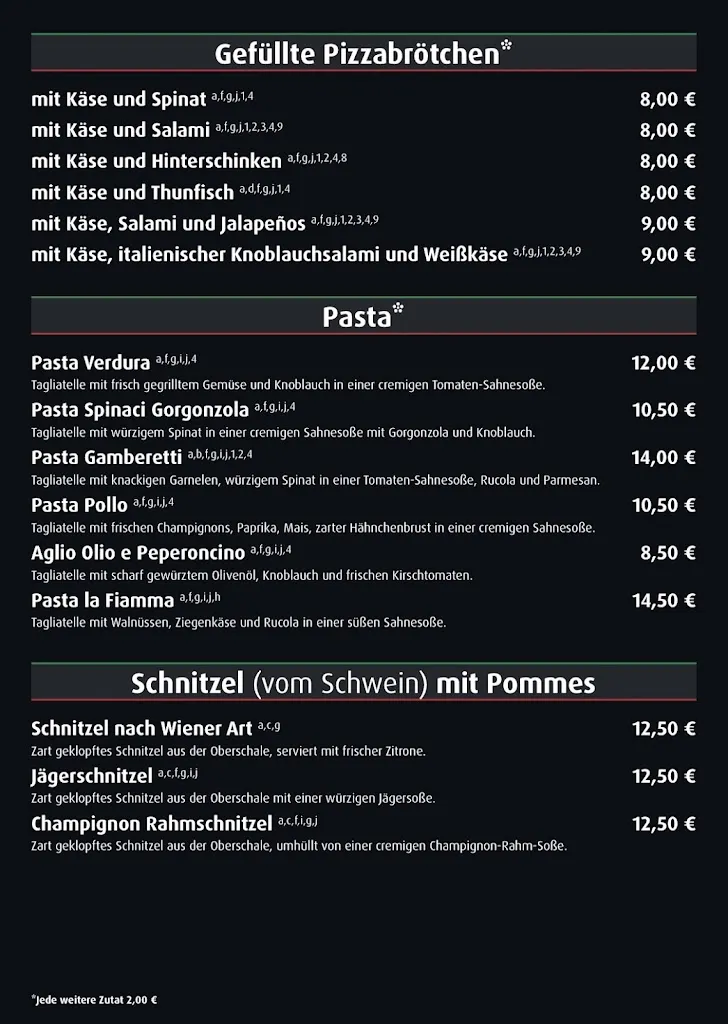 Menu_Pizzeria La Fiamma_Königswinter_immagine_2