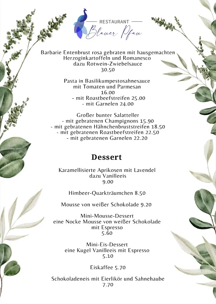 Menu_Restaurant Blauer Pfau_Kreuztal_image_1