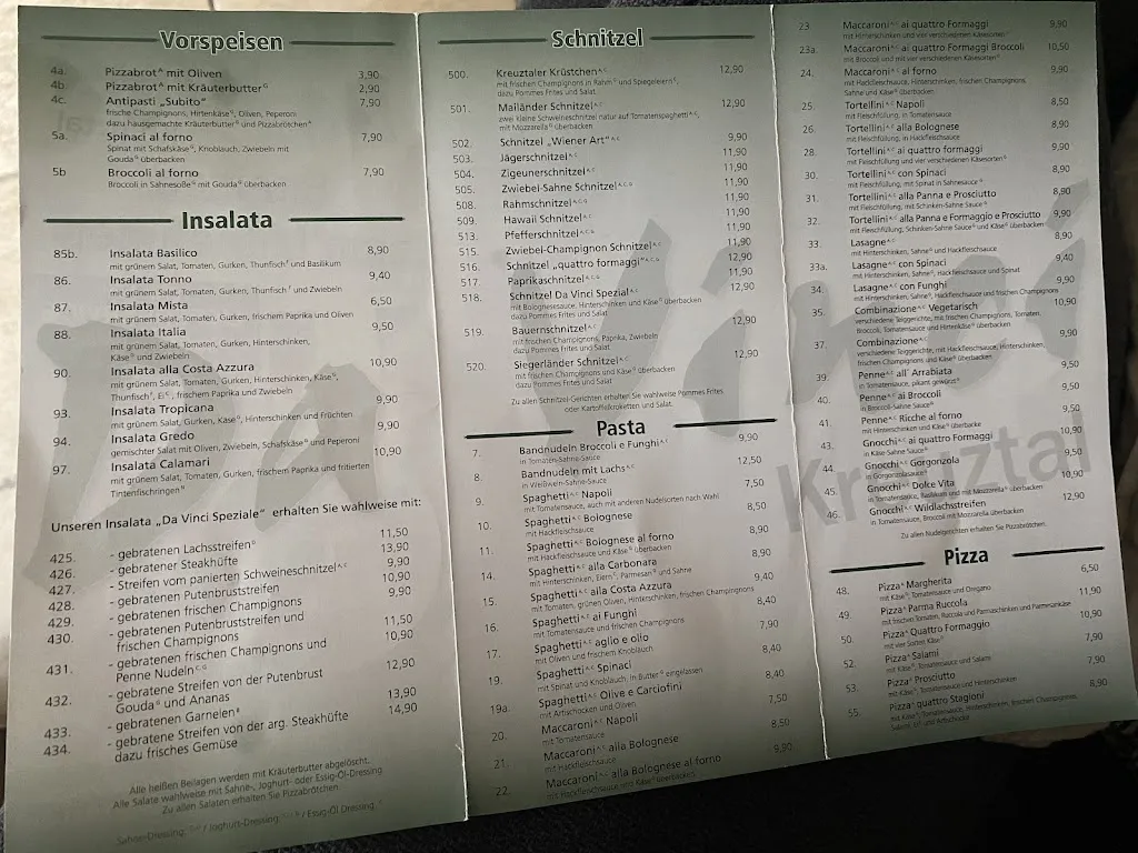 Menu_Da Vinci Ristorante - Pizzeria_Kreuztal_image_1
