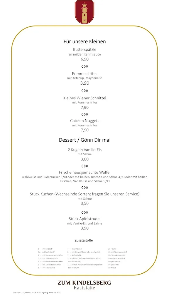 Menu_Raststätte Zum Kindelsberg_Kreuztal_immagine_2