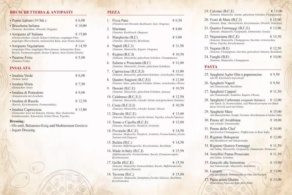 Menu_La Taverna Pizzeria_Altensteig_image_1