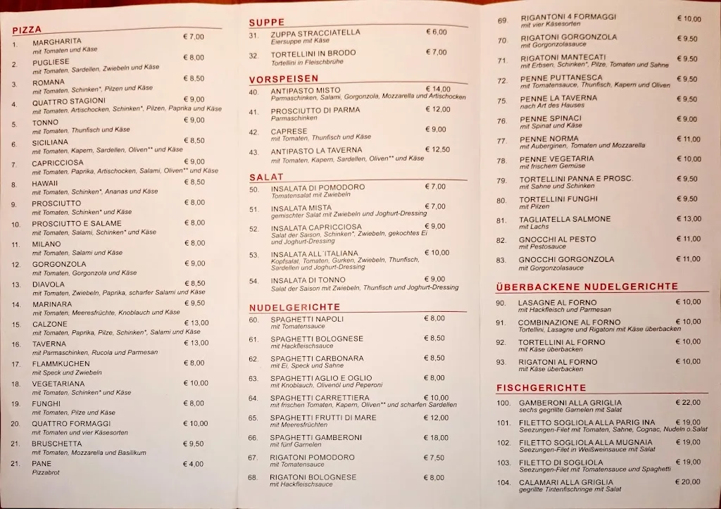 Menu_La Taverna Pizzeria_Altensteig_image_4