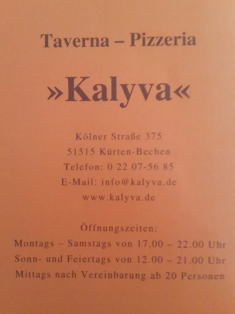 Menu_Taverne Kalyva_Kürten_immagine_2