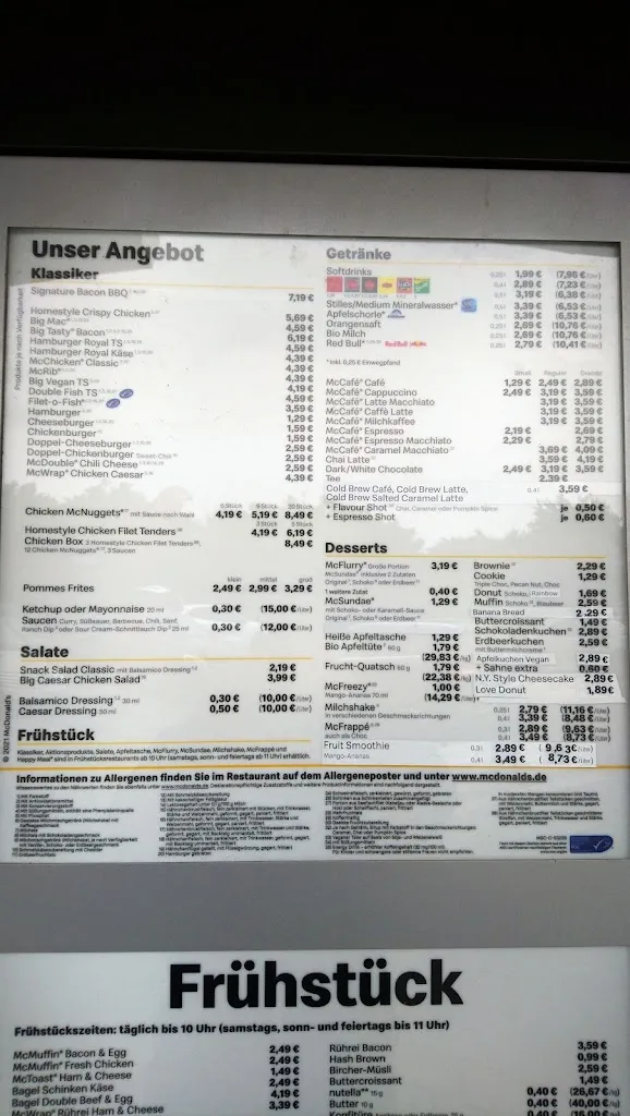 Menu_McDonald's Fast Food Restaurant_Ladbergen_image_1