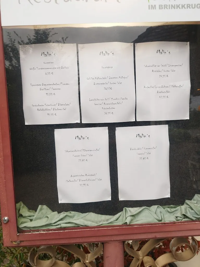 Menu_Restaurant Malin's_Lage_immagine_1