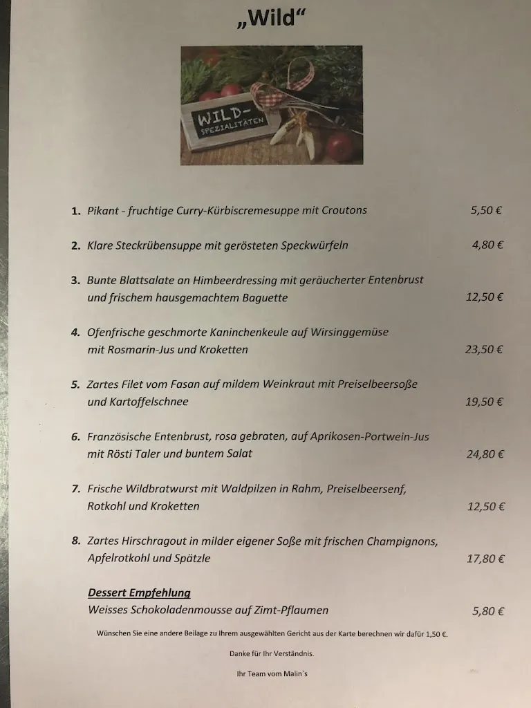 Menu_Restaurant Malin's_Lage_immagine_2