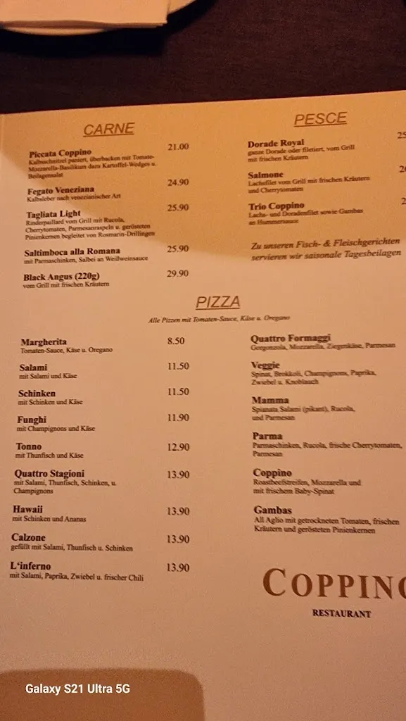 Menu_Coppino Restaurant_Krefeld_immagine_1