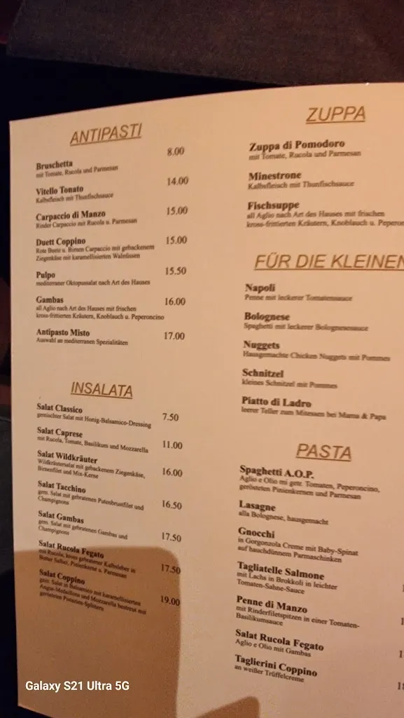 Menu_Coppino Restaurant_Krefeld_immagine_3