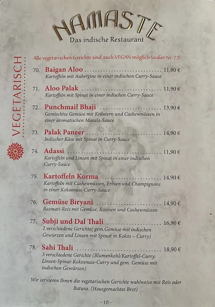 Menu_Restaurant Namaste_Krefeld_image_2