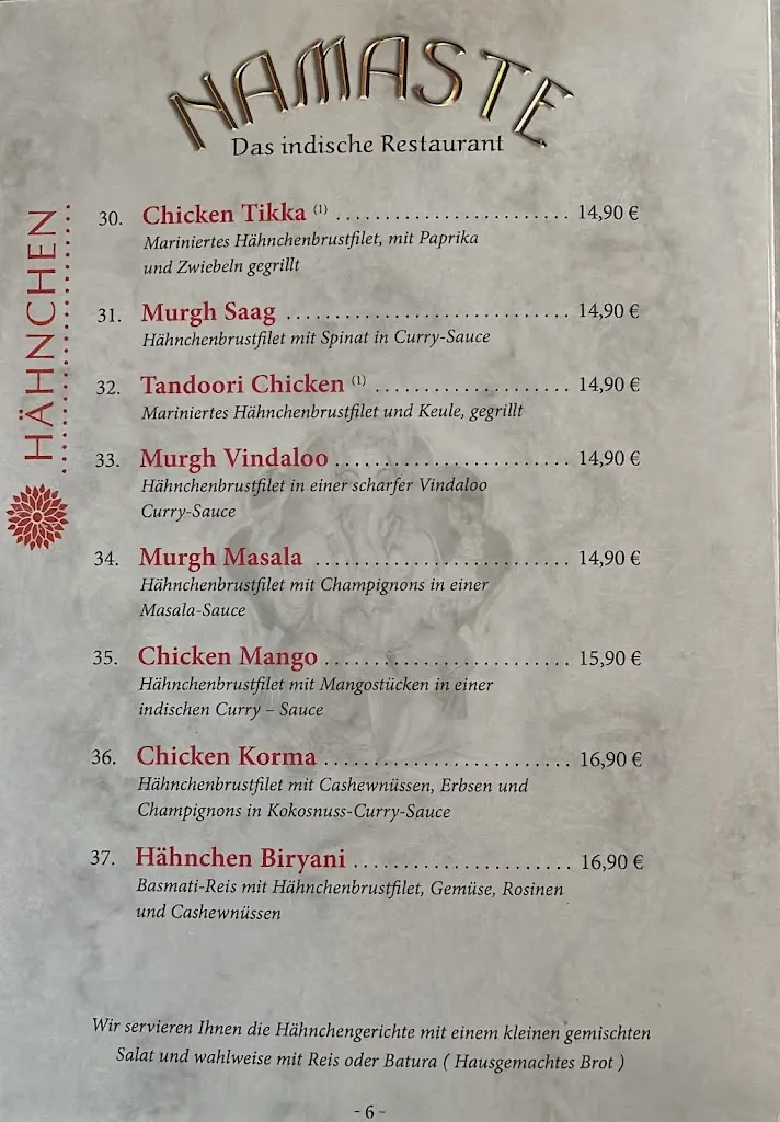 Menu_Restaurant Namaste_Krefeld_image_3