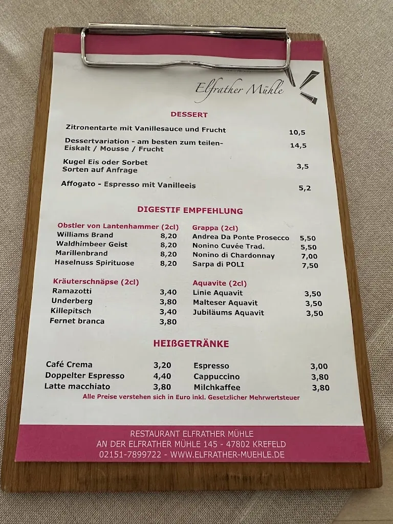 Menu_Elfrather Mühle_Krefeld_immagine_1